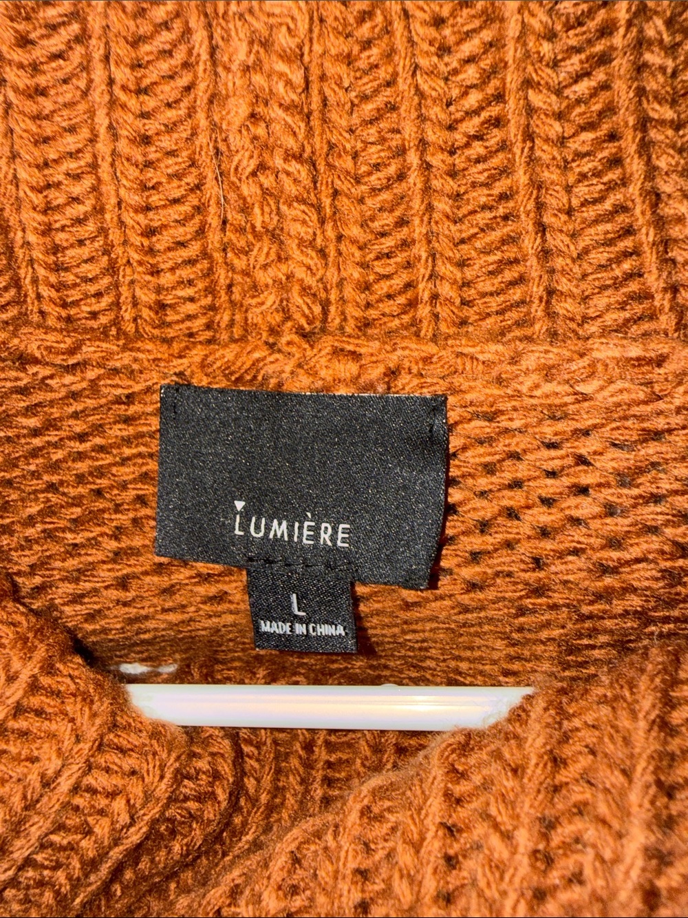 Lumiere Striped Cowlneck Sweater in Rust, Cream & Blue - Picture 2 of 2